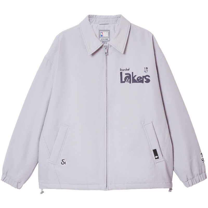 杰克琼斯日常宽松棉服肌理感胶印