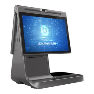 高端人证核验一体机双屏交互实名认证 人脸识别访客机预约登记