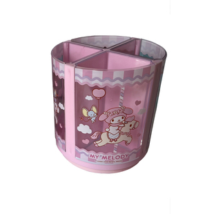 高颜值可旋转动笔筒学生书桌面多格笔筒文具收纳盒桶卡通可爱女生