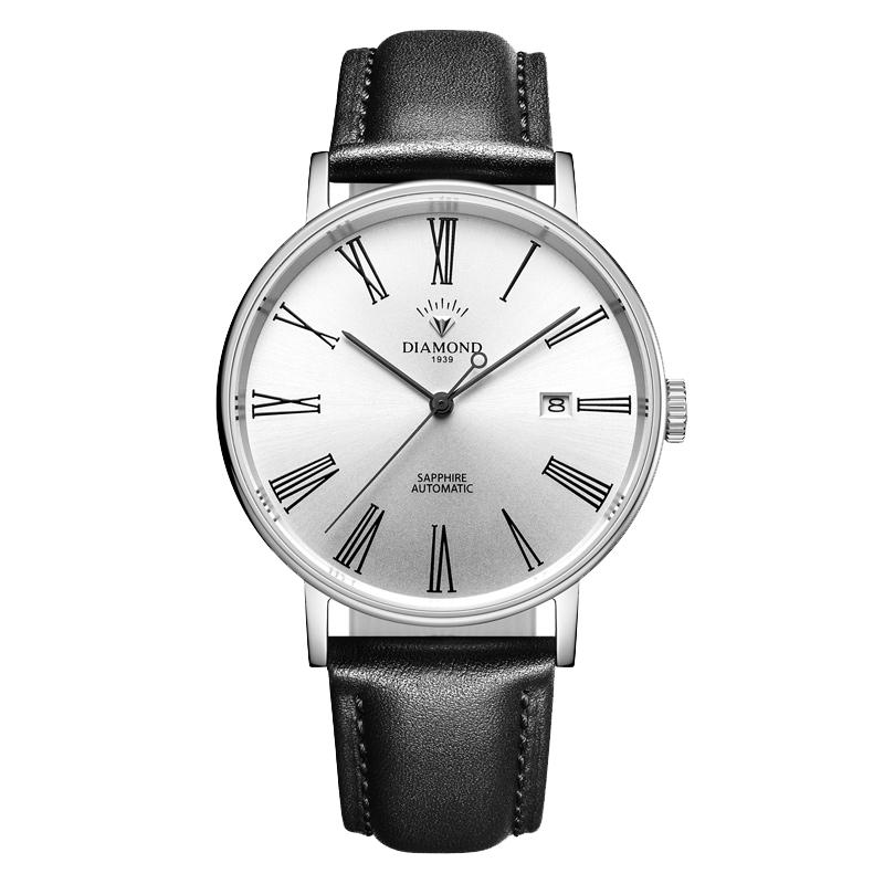 上海钻石手表男机械表自动精日历正品3300男式3310简约老年人手表