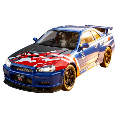 日产合金车模型仿真收藏男孩礼物