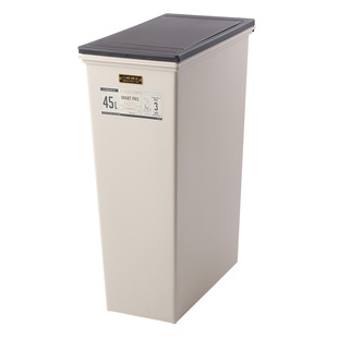 日本天马株式会社大号按键式垃圾桶厨房卧室垃圾箱白色垃圾可分类