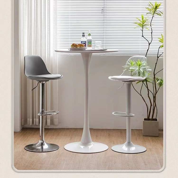 北欧高吧台桌酒吧桌子家用圆形高脚桌酒会展会小吧台阳台休闲吧桌