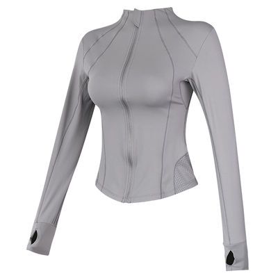 健身女孩立领修身显瘦瑜伽服外套