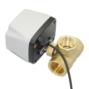 电动球阀二通三通中央空调风机盘管电动阀6分DN15 20 25 32 40 50