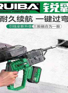 锐霸穿线机锂电穿线器全自动电工万能钢丝穿管器电动拉线穿线神器