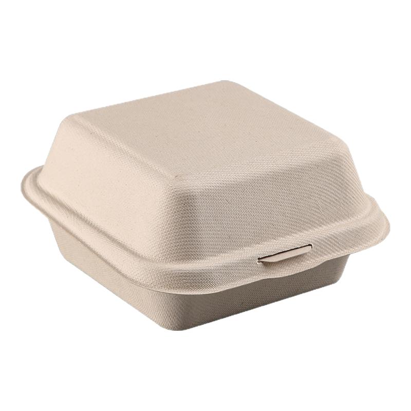 诺鲜纸浆食品级汉堡便当盒小吃盒