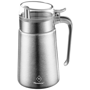 纯钛油壶厨房家用不挂油食品级大容量酱油醋调料瓶防滴漏油瓶油罐