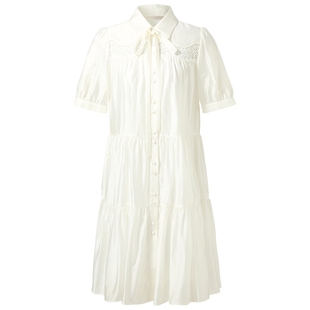 直降5折|歌莉娅衬衫领连衣裙女夏天丝绝美优雅公主裙子