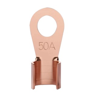 OT紫铜开口鼻圆形冷压接线端子套装电瓶线耳铜接头牛鼻子100A压线