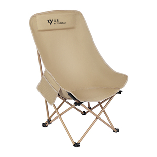 户外折叠椅月亮椅便携式加高靠背露营椅子钓鱼可躺椅野餐装备用品