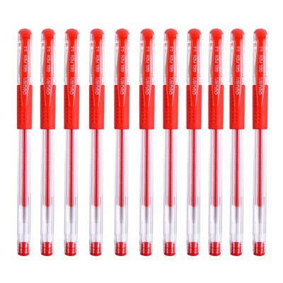 大容量0.5mm按动中性笔得力