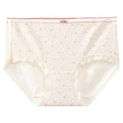 秘语内裤女北岛恋曲无痕包臀透气抗菌中腰碎花少女平角短裤62104