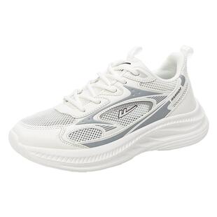 回力女鞋运动鞋女款2025秋季初中生百搭网面透气软底减震跑步鞋女