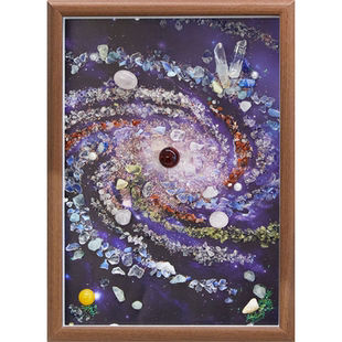 拾光银河系水晶石摆台diy相框新款创意简约设计高颜值生日礼物送女友闺蜜桌面装饰必备莫奈花园家庭装饰画