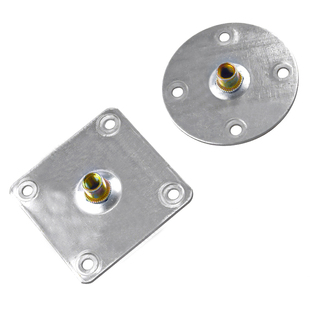 7cm铁板螺母M8母镀白锌圆形方形可焊紧锁螺母连接家具件连接配件