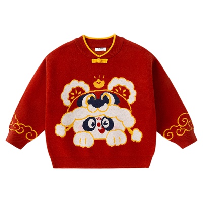 dudujia宝宝唐装毛衣冬季