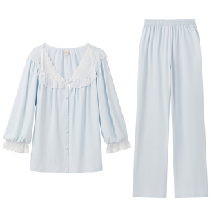 RoseTree蕾丝睡衣女士春秋季长袖公主风日系家居服套装2025新款