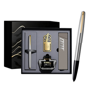 Hero/英雄官方旗舰店100型钢笔14k金笔尖经典老款0.5mm全钢男士礼物送礼盒装暗尖练字