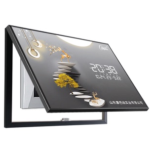 康巴丝电表箱装饰画电子带钟表电线盒遮挡配电箱钟表led装饰挂画