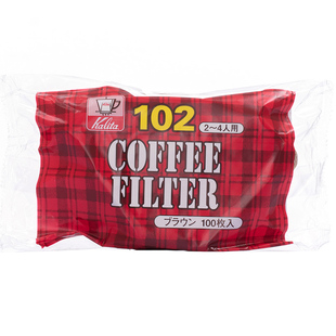 日本原装Kalita手冲咖啡扇形过滤纸 102号NK系列原色无漂白100片