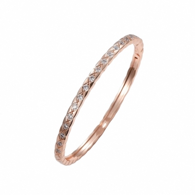 C0C0菱格纹手镯女窄版轻奢高级感