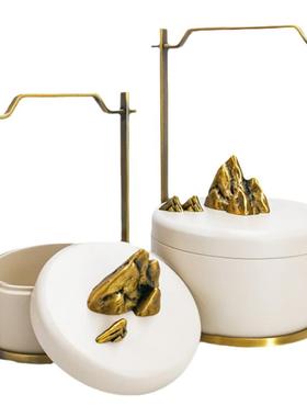 轻奢饰品提篮简约样板酒店摆件