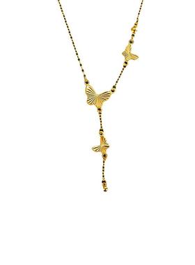 流苏小仙蝶项链女蝴蝶结手链越南沙金18K黄金生日礼物送女友闺蜜