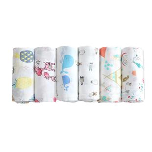 婴儿单层竹棉纱布盖毯宝宝包单夏季纱巾被子儿童超薄浴巾外出防风