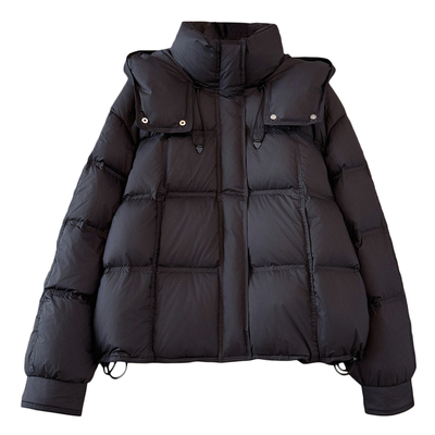 超好看蓝色韩系云朵泡芙羽绒服女