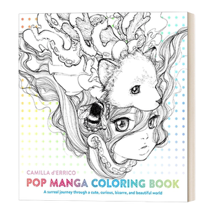英文原版 Pop Manga Coloring Book 流行漫画涂色书 乔·舒斯特漫画大奖得主Camilla d'Errico 英文版 进口英语原版书籍