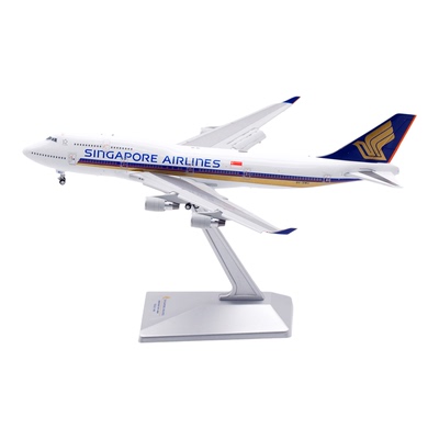 YY Wings 1:400 合金 飞机模型 新加坡航空 B747-400 9V-SMU 襟翼