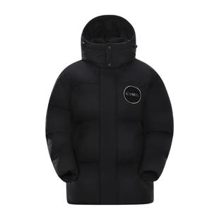 骆驼女装黑色羽绒服女冬季新款小个子宽松保暖加厚面包服羽绒外套