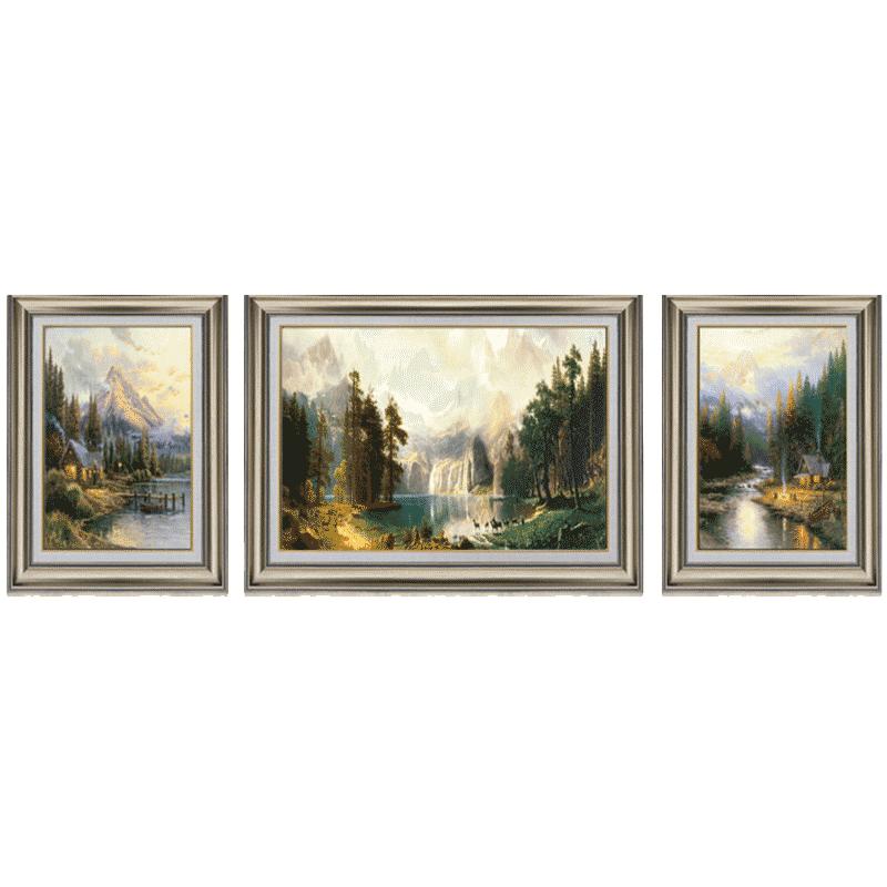 上海伊佳山水油画沙发背景墙挂画