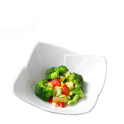 纯白色家用不规则凉菜碗陶瓷