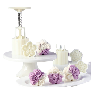 月饼模具新款糕点压花磨具家用造型山药糕泥手按压式绿豆樱花辅食