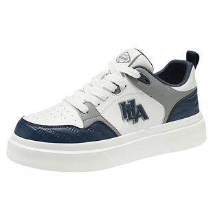 海澜之家男鞋2026新款秋季运动休闲皮面板鞋男士厚底增高小白潮鞋