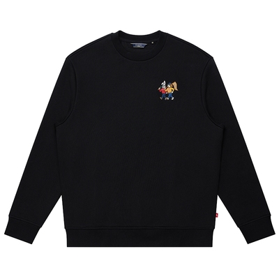 Hazzys圆领卫衣宽松长袖T恤