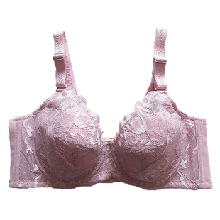 大码薄款全罩杯文胸胖mm收副乳调整型胸罩大罩杯缩胸显小纯色内衣