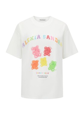 AlexiaSandra小熊印花短袖