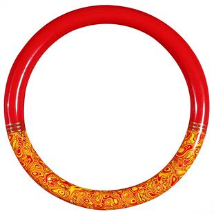 正品天然原矿朱砂手镯女非遗大漆手镯圆镯贵人镯红砂珐琅彩绘工艺