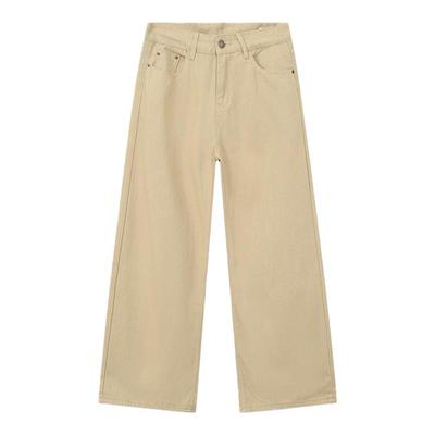 ZFZY美式复古卡其直筒牛仔裤