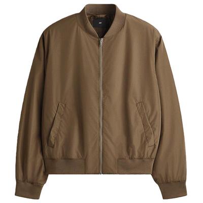 HM男装夹克2026夏季新款轻便飞行员合身外出无帽拉链外套1318394