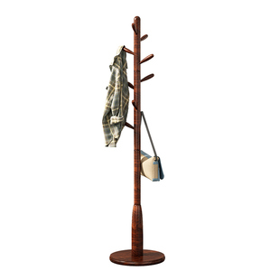 实木衣架落地卧室简易衣帽架儿童简约白色创意衣服架子家用挂衣架