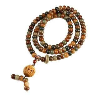 菩提根敦煌飞天108颗12mm手串手持男女佛珠盘玩项链文玩多圈手链