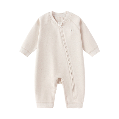 babylove婴儿连体衣秋冬季斜襟拉链哈衣爬服宝宝休闲外出居家衣服