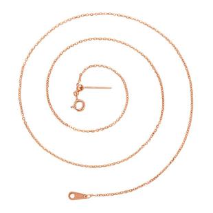 925纯银项链素链穿珍珠链子万能配链18K金链针式路路通吊坠银链绳