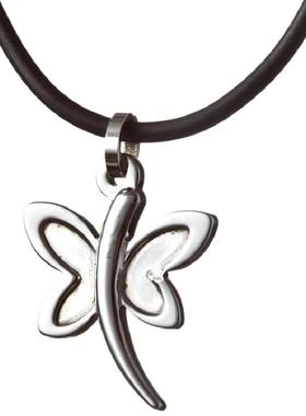 梦克拉钨金吊坠 化蝶 乌金女士蝴蝶结吊坠