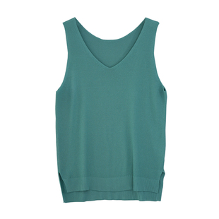 美式复夏季古小吊带背心女外穿针织内搭宽松大码打底衫无袖薄上衣