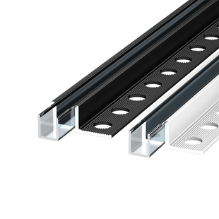 F型玻璃卡槽下沉式卫生间U型槽浴室淋浴房隔断预埋件铝合金卡槽